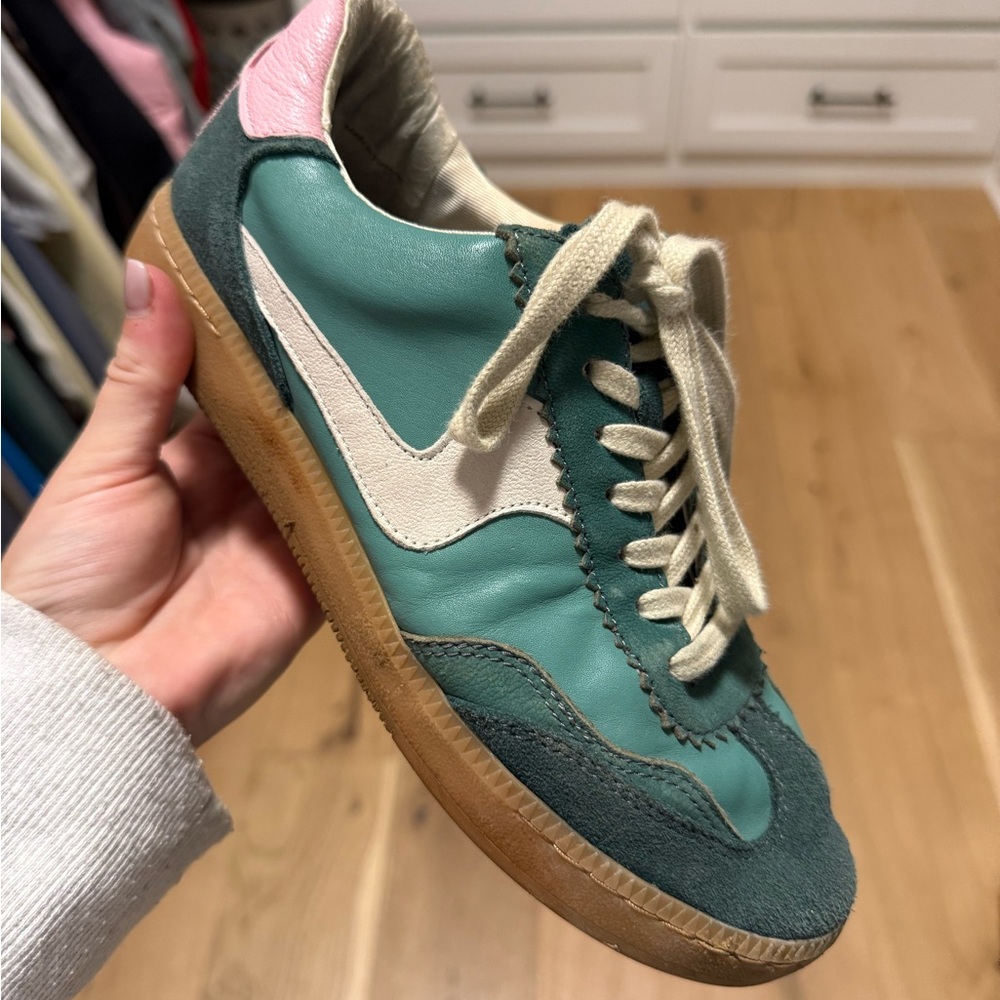Dolce Vita Teal and Pink Sneakers